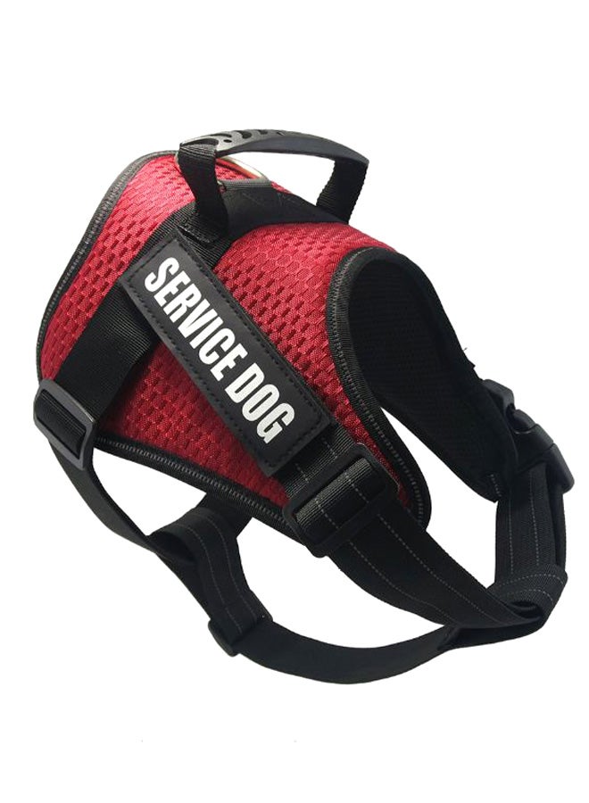 Reflective Service Dog Vest Harness Red/Black S