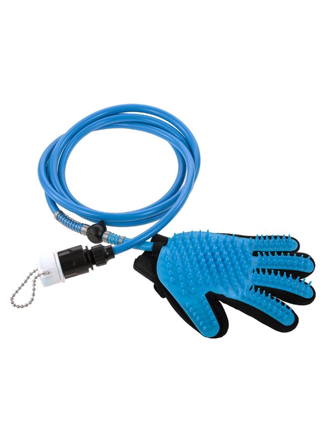 Generic Shower Sprayer And Scrubber Bath Massage Glove Blue/Black  - Image 1