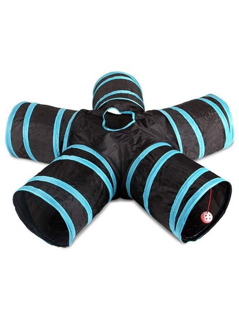 5 Way Foldable Tunnel Toy With Balls Black/Blue