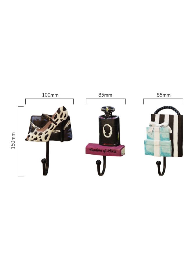 3-Piece Decorative Cloth Hook Hanger Multicolour  - Image 5