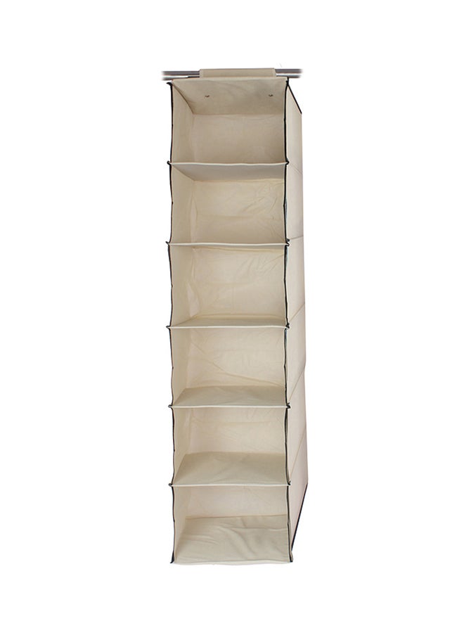 Generic 6-Shelf Hanging Closet Organizer Beige  - Image 1