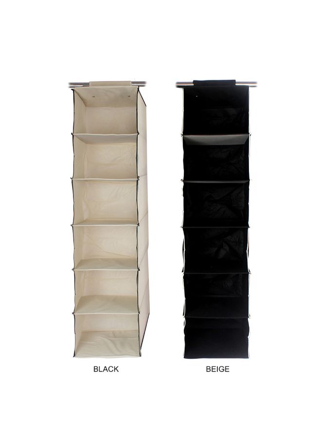 Generic 6-Shelf Hanging Closet Organizer Beige  - Image 4