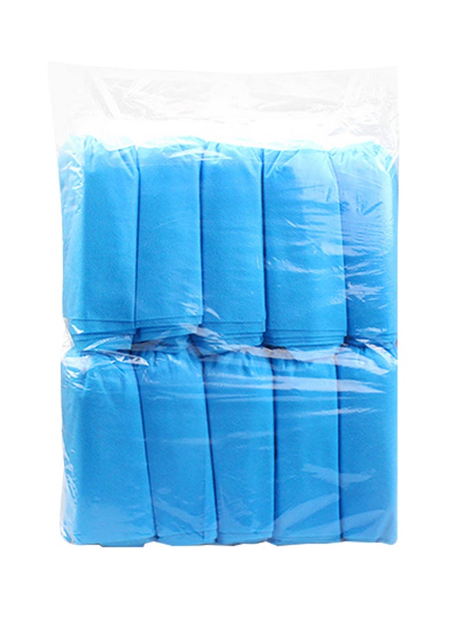 100-Piece Anti-Slip Disposable Shoe Cover Light Blue - Image 2