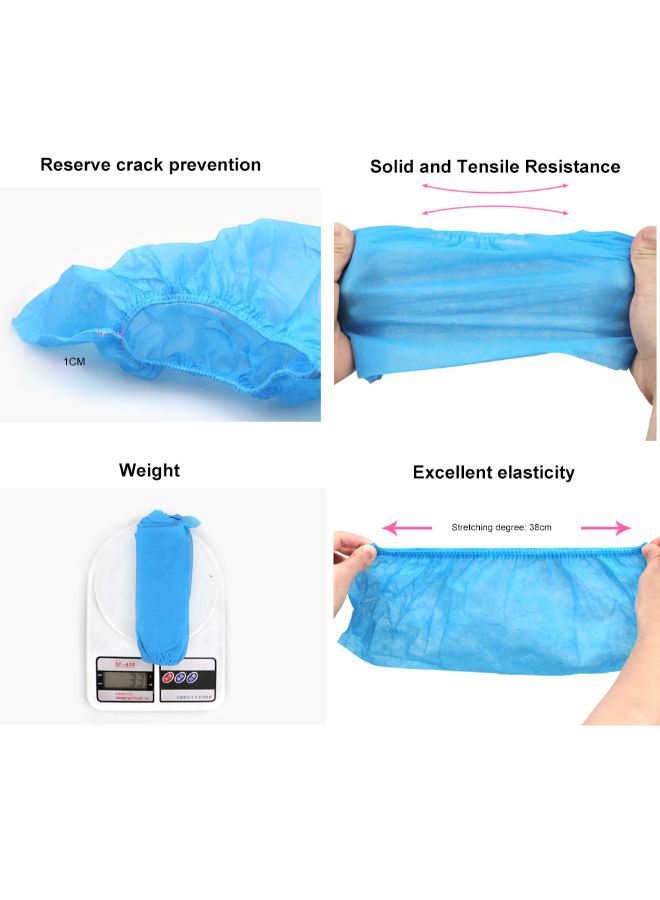 100-Piece Anti-Slip Disposable Shoe Cover Light Blue - Image 3