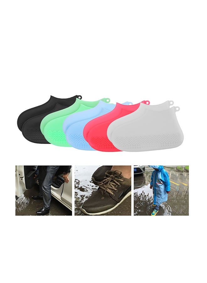 Pair Of Reusable Waterproof Non-Slip Rain Shoe Cover Black  - Image 2