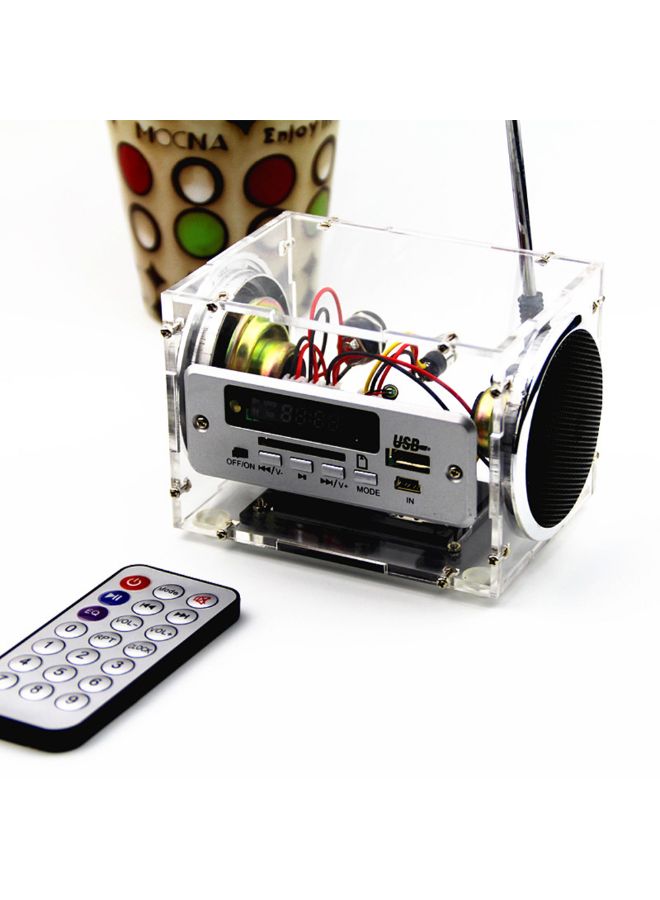 Multifunctional Stereo Speaker Box With Battery Charger E022A-1 Clear  - Image 3