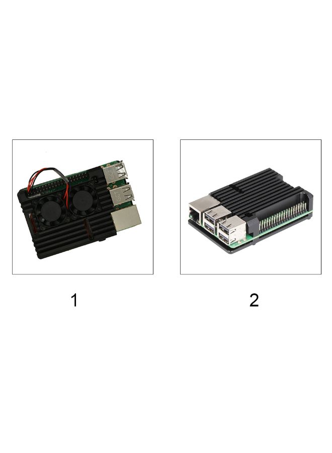 غطاء حماية شامل للمبرد بطبقة خارجية معدنية، متوافق مع راسبيري باي أسود - Image 3