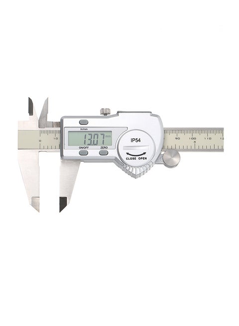 Waterproof Digital Vernier Caliper With LCD Display Silver