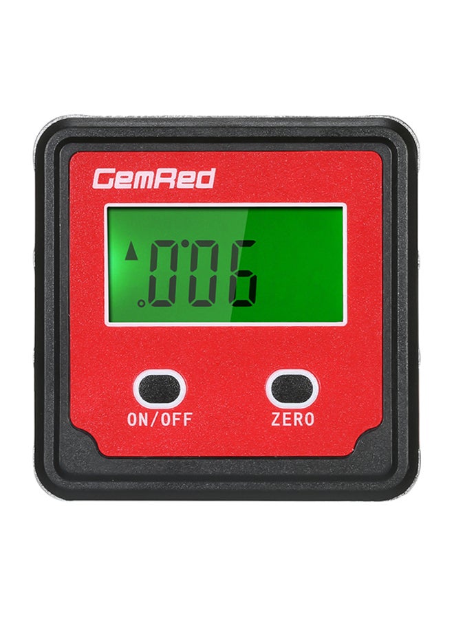 GemRed Magnetic Base Digital Level Box Inclinometer Red - Image 1