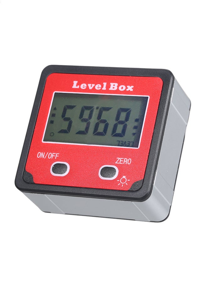 Generic - Magnetic Base Digital Level Box Inclinometer Red - Image 1