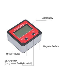 Generic Magnetic Base Digital Level Box Inclinometer Red  - Image 4