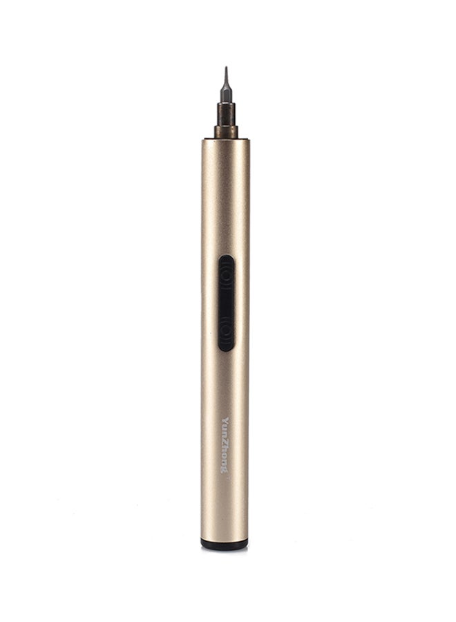 مفك براغي صغير إلكتروني بمنفذ USB ذهبي  - Image 1