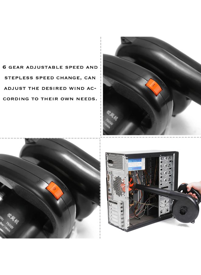 Generic - 750W Multifunctional Electric Dust Removal Air Blower Cleaner For Computer Furniture and Car Black - Image 1