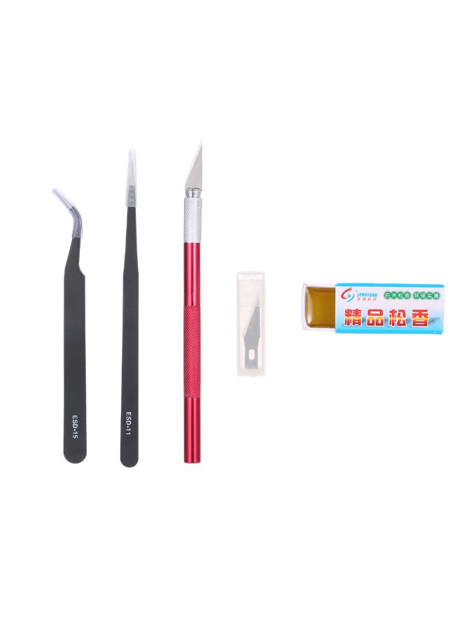 Lightweight Soldering Station Tool Kit With 5 Piece Solder Iron Tip Multicolour - Image 4