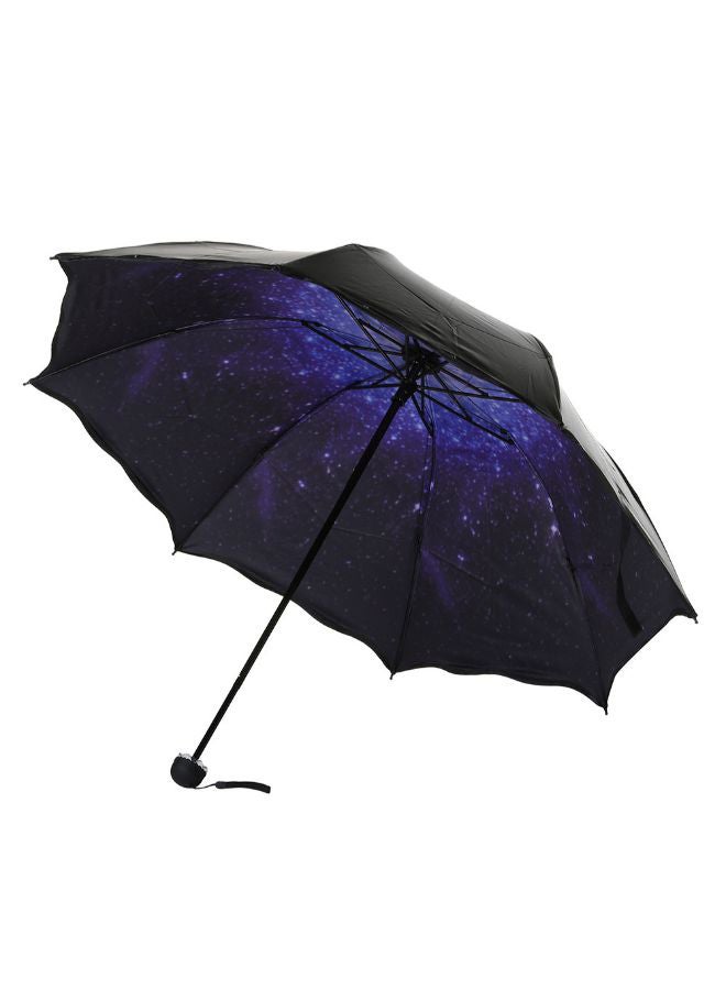 Parasol Folding Anti-UV Sun Umbrella Black - Image 2