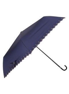 Three Fold Sun UV Protection Umbrella Dark Blue