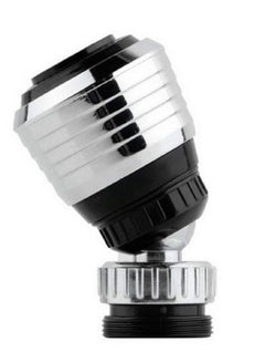 360 Rotate Swivel Faucet Nozzle Water Filter Adapter Silver/Black