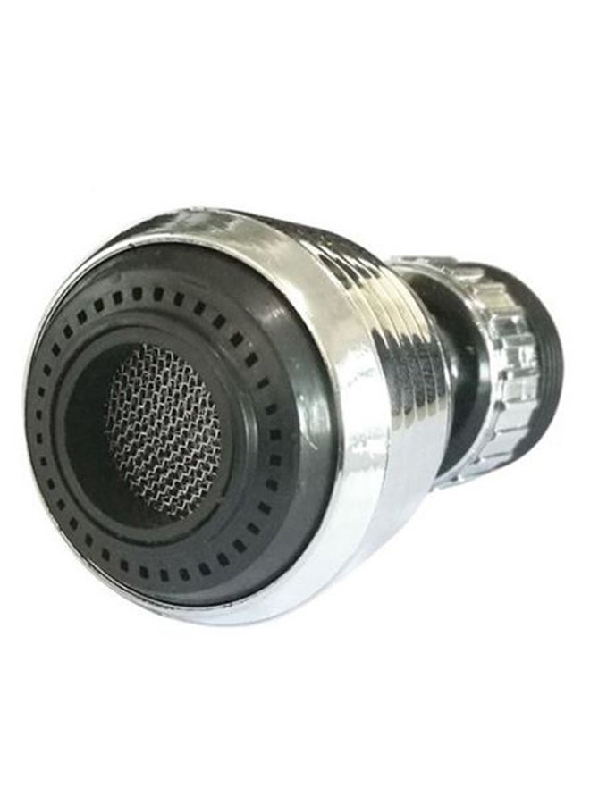 Generic - 360 Rotate Swivel Faucet Nozzle Water Filter Adapter Silver/Black - Image 1