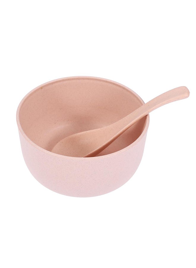 5-Sections Wheat Straw Divided Dinnerware Set Brown - Image 4