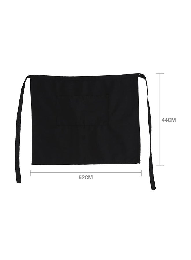 Half Waist Short Aprons With Pockets Black 52x44cm  - Image 3