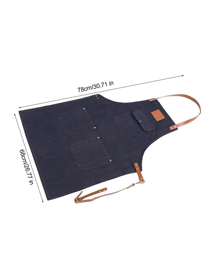 Generic - Chef Apron With Pockets Blue - Image 1