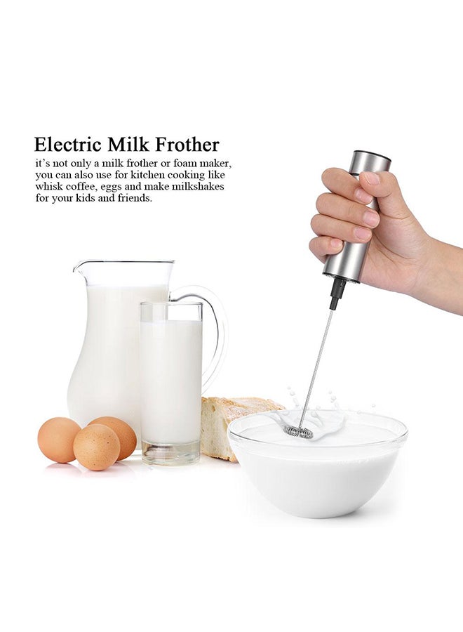 Electric High Speed Handheld Foam Maker Mixer 12 W JY16063 Silver - Image 4