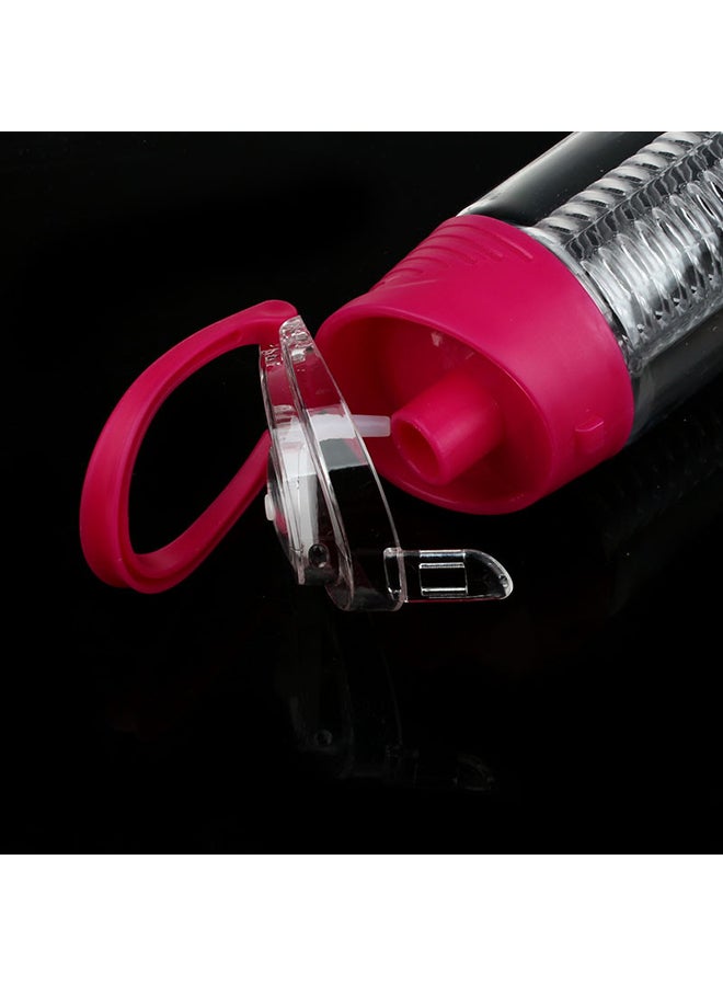 Infuser Flip Lid Juice Bottle Red/Clear 25X7X7cm
