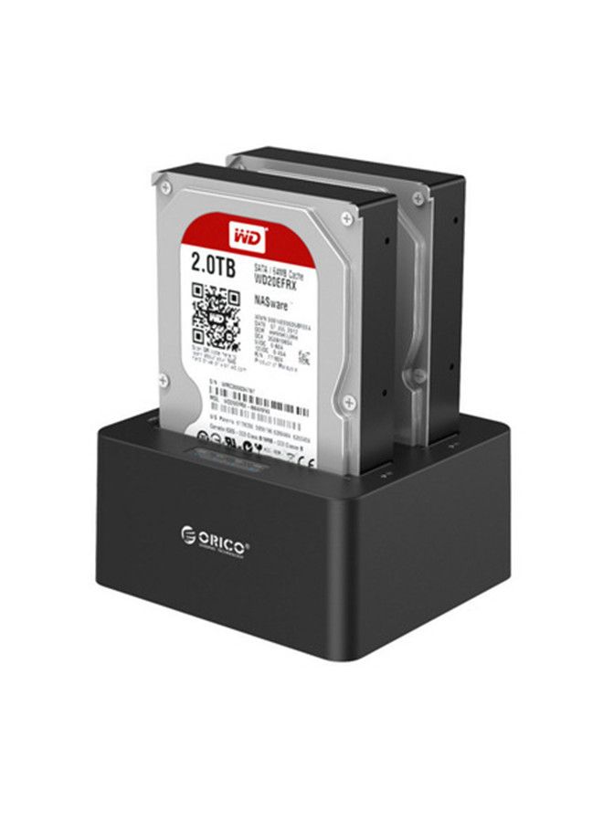 أوريكو - قاعدة تركيب محرك القرص الصلب بمنفذين من SATA إلى USB 3.0 أسود - Image 1
