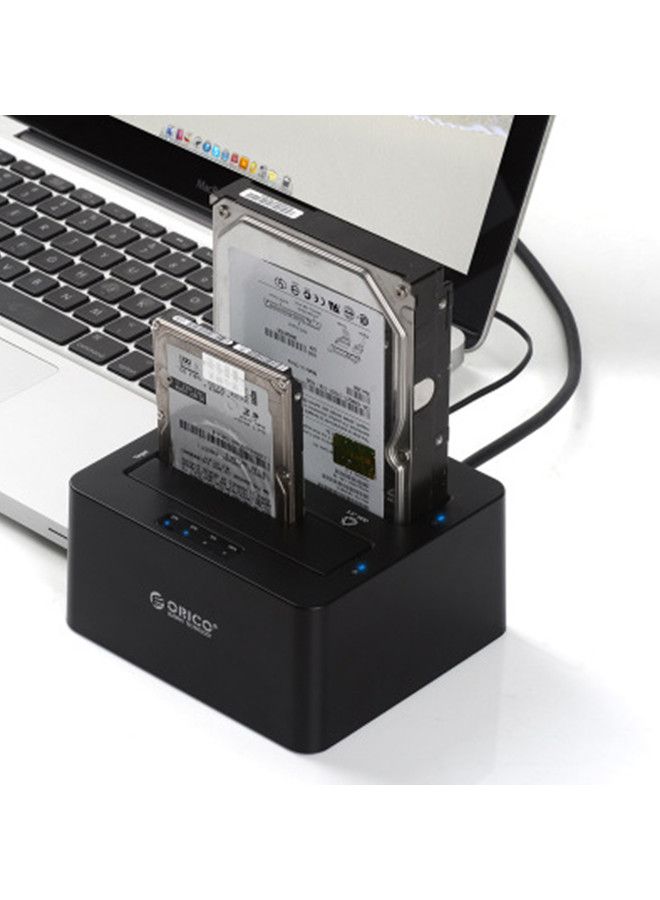 أوريكو - قاعدة تركيب محرك القرص الصلب بمنفذين من SATA إلى USB 3.0 أسود - Image 1