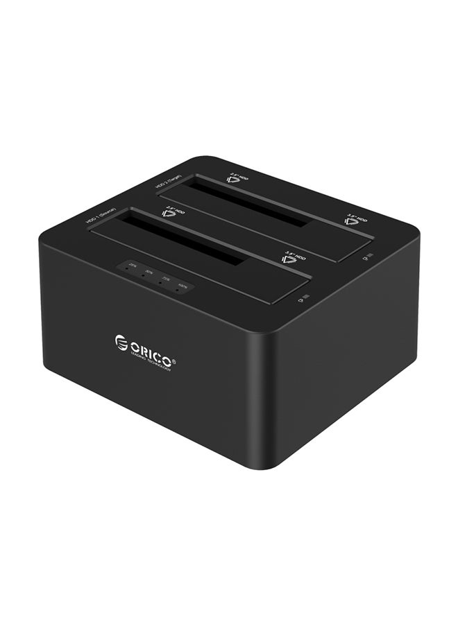 أوريكو - قاعدة تركيب محرك القرص الصلب بمنفذين من SATA إلى USB 3.0 أسود - Image 1
