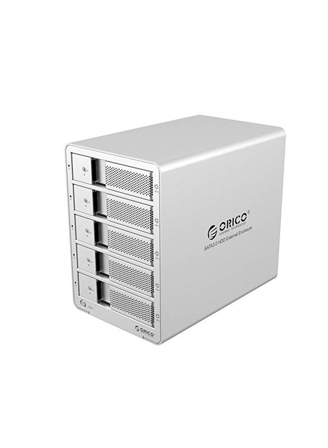 Orico - Five-Bay SATA To USB 3.0 Hard Disk Drive Dock Silver - Image 1