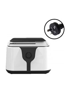 Dual-Bay USB 3.0 To SATA Hard Drive Dock Station With Clone Function White