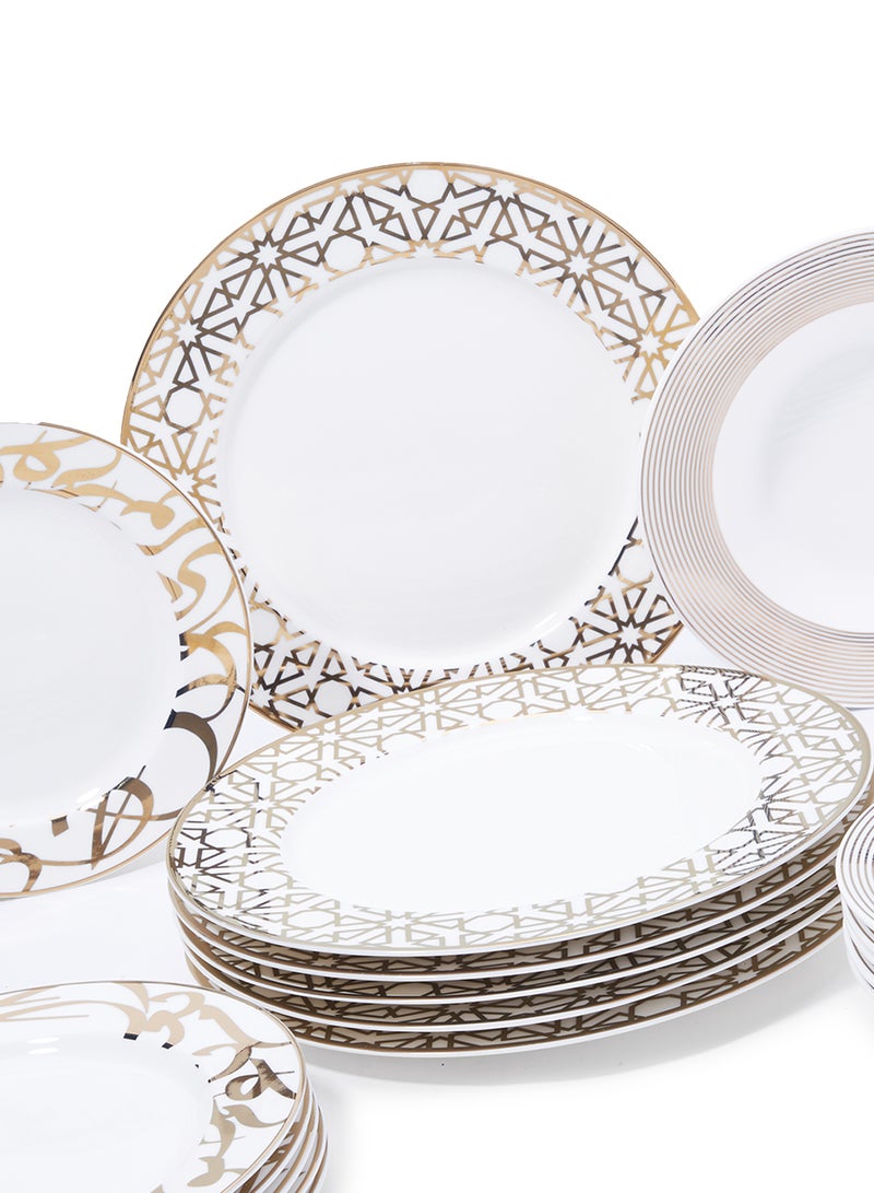 La Mesa 18 Pieces Porcelain Dinner Set Kan Ya Makan White 10.5inch  - Image 3