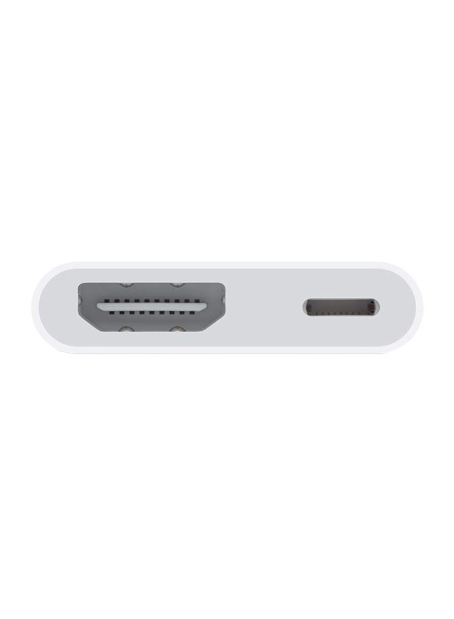 Generic - Lightning To HDMI HD Converter Adapter White - Image 1