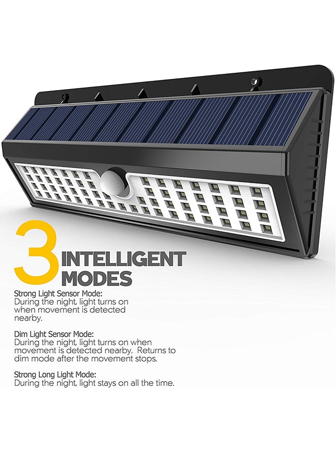 مصباح جداري مزود بجهاز استشعار للحركة و62 وضعا LED أسود 540جرام - Image 2