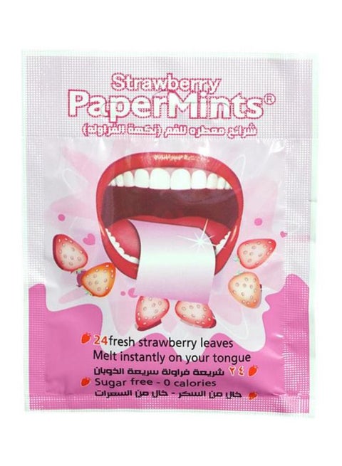 24-Piece Strips Strawberry White