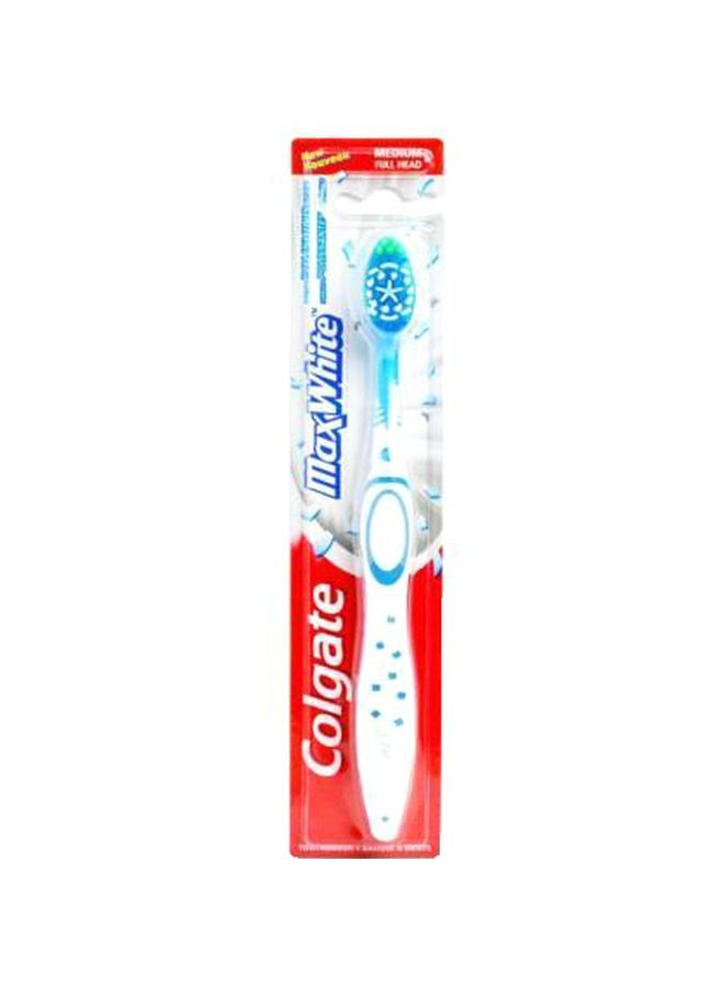 Colgate Max White Toothbrush Medium White/Blue 1 Piece