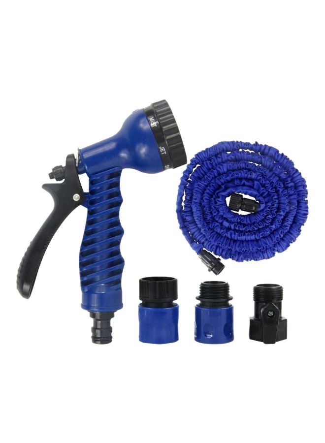 X-Hose 5-Piece Expandable Watering Hose With Spray Gun And Connector Set Blue/Black 15meter 