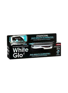 White Glo Charcoal Bad Breath Eliminator Whitening Toothpaste 150grams 