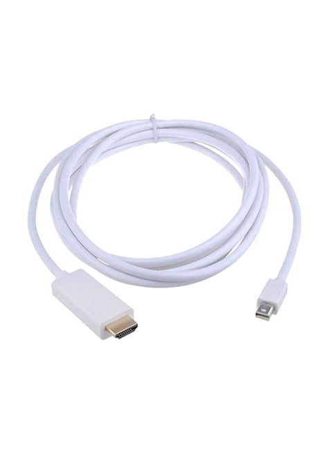 Thunderbolt Mini Display Port to HDMI Cable Adapter For MacBook White