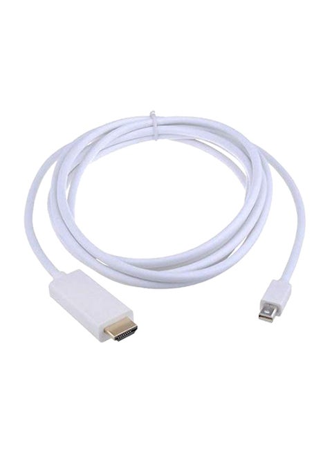 Thunderbolt Mini Display Port to HDMI Cable Adapter For MacBook White