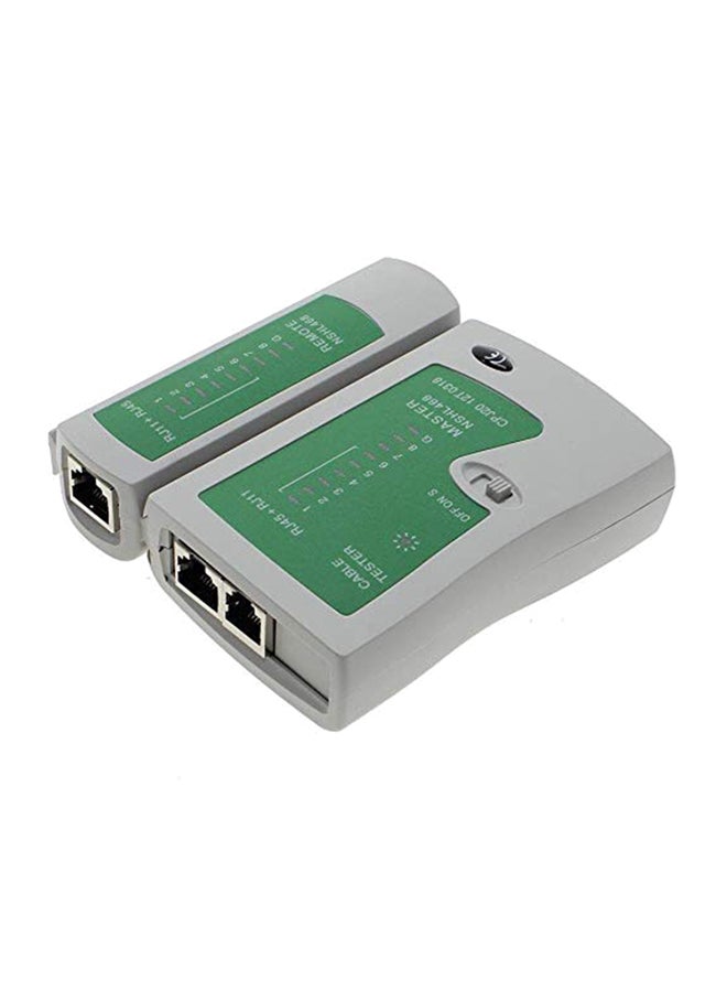 RJ45/RJ11/RJ12 LAN Crossover Network And Telephone Cable Tester Green/White - Image 1