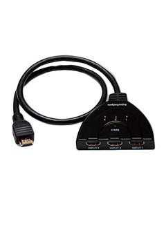 3-Port HDMI Auto Switch Splitter Switcher Hub Black