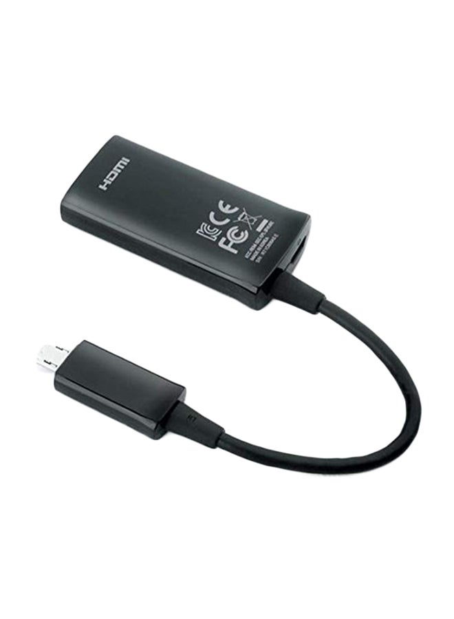 MHL Micro USB To HDMI 1080P HD TV Cable Adapter For Samsung Black