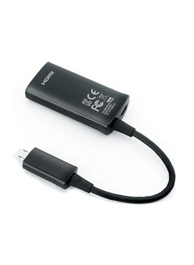 Generic - Mini USB MHL To HDMI 1080P TV Adapter Cable For Samsung Black - Image 1