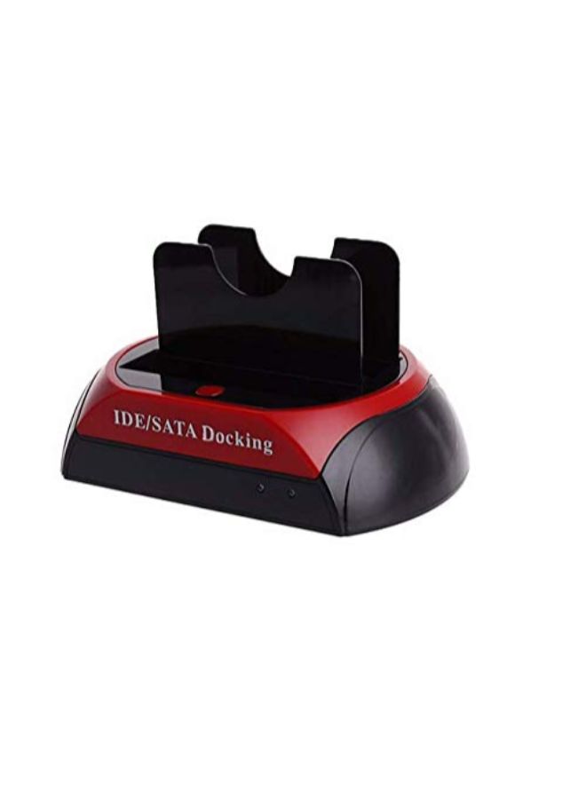 SATA IDE HDD Backup Clone Docking Station Black/Red