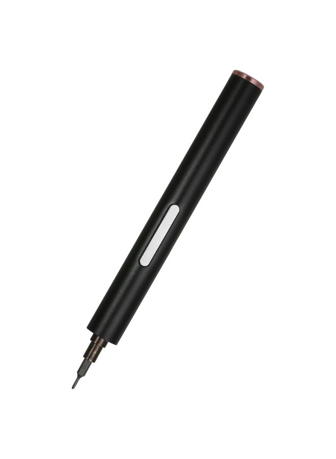 ماركة غير محددة - مفك براغي دقيق لاسلكي إلكتروني صغير أسود - Image 1