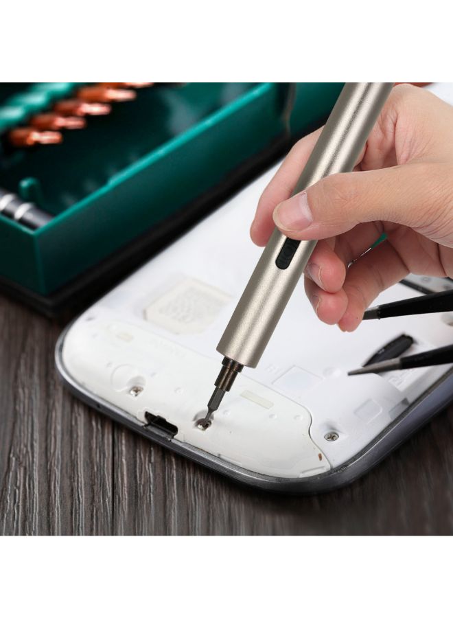 Generic Mini Electric Cordless Precision Screwdriver Gold  - Image 4