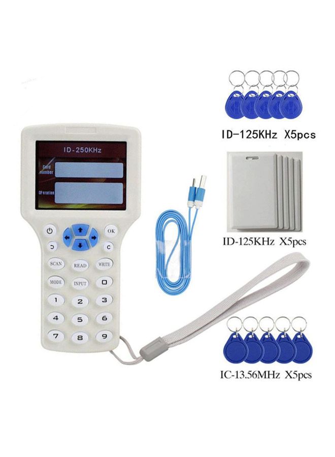 Handheld RFID Copier/Writer/Readers/Duplicator With Tags White - Image 3