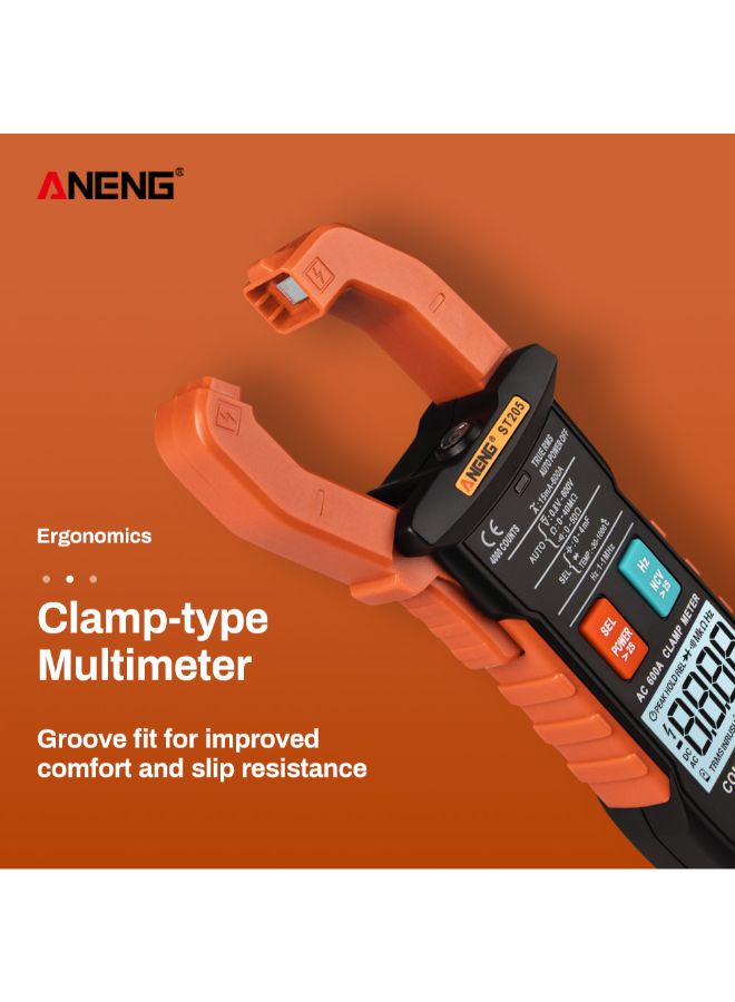 ANENG Automatic RMS Digital AC/DC Voltage Tester-ST205 Orange 0.328kg  - Image 3